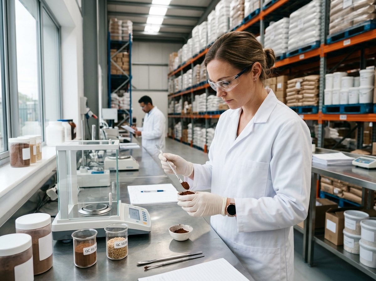 Quality assurance testing of raw bulk food ingredients